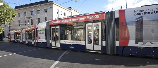 Crésus, maintenant aussi pour Mac OS sur les tramways à Genève