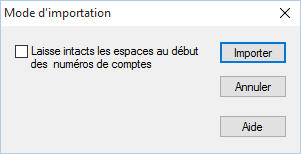 Mode d’importation