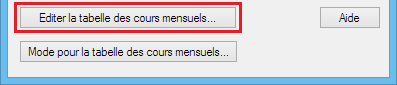 Éditer la tabelle des cours mensuels