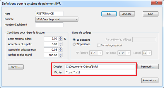 Définitions BVR