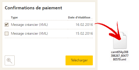 Téléchargement XML