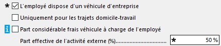 Part effective de l’activité externe